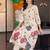women floral printed regular cotton kurta with trousers