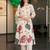 women floral printed regular cotton kurta with trousers