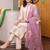 women floral embroidered regular thread work kurta with trousers & with dupatta