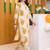 women printed regular cotton kurta with trousers