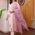 women floral embroidered regular thread work kurta with trousers & with dupatta