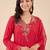 women ethnic motifs embroidered regular liva kurta with trousers & with dupatta