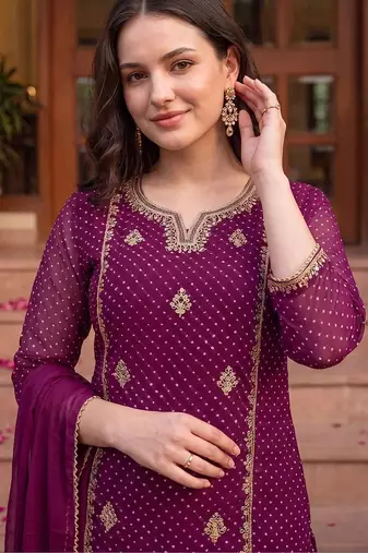 women ethnic motifs printed regular kurta with trousers & with dupatta