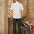 Off white cotton plain shirt