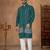 Teal premium silk embroidered kurta pajama