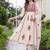 women ethnic motifs embroidered empire thread work kurta with trousers & with dupatta
