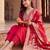 women ethnic motifs embroidered regular kurta with trousers & with dupatta