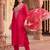 women ethnic motifs embroidered regular kurta with trousers & with dupatta