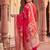 women ethnic motifs embroidered regular kurta with trousers & with dupatta