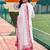 women ethnic motifs embroidered regular thread work cotton kurta with trousers & with dupatta