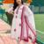 women ethnic motifs embroidered regular thread work cotton kurta with trousers & with dupatta
