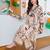 women printed regular kurta with palazzos