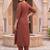women ethnic motifs embroidered regular kurta with trousers
