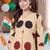 women printed regular cotton kurta with trousers