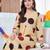 women printed regular cotton kurta with trousers