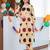 women printed regular cotton kurta with trousers