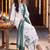 women floral embroidered regular thread work cotton kurta with trousers & with dupatta