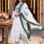 women floral embroidered regular thread work cotton kurta with trousers & with dupatta
