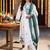 women floral embroidered regular thread work cotton kurta with trousers & with dupatta