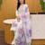 women ethnic motifs embroidered regular thread work cotton kurta with trousers & with dupatta