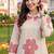 women floral printed regular cotton kurta with trousers