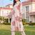 women floral printed regular cotton kurta with trousers