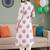 women floral printed empire cotton kurta with trousers