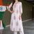 women floral printed regular cotton kurta with trousers