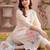 women floral embroidered regular thread work kurta with trousers & with dupatta