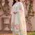 women floral embroidered regular thread work kurta with trousers & with dupatta