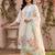 women floral embroidered regular thread work kurta with trousers & with dupatta