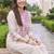 women ethnic motifs embroidered regular thread work kurta with palazzos