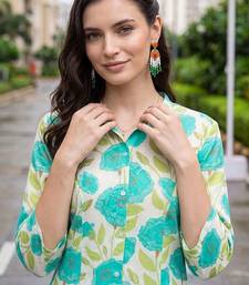 women floral printed regular kurta with trousers