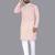 Peach rayon chikankari lucknowi schifli work kurta pajama
