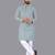 Blue rayon chikankari lucknowi schifli work kurta pajama