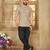 Beige cotton plain shirt