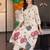women floral printed regular cotton kurta with trousers