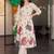 women floral printed regular cotton kurta with trousers