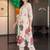 women floral printed regular cotton kurta with trousers