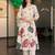 women floral printed regular cotton kurta with trousers