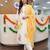 women floral embroidered regular thread work kurta with trousers & with dupatta