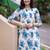 women floral printed regular cotton kurta with trousers