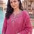 women ethnic motifs embroidered regular thread work kurta with palazzos & with dupatta
