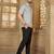 Grey cotton plain shirt
