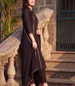 women regular gotta patti cotton kurta with trousers & with dupatta