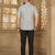 Grey cotton plain shirt