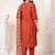 women floral embroidered regular thread work kurta with trousers & with dupatta