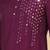 Wine silk mirror work kurta pajama