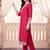 women ethnic motifs embroidered regular thread work kurta with trousers