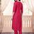 women ethnic motifs embroidered regular thread work kurta with trousers